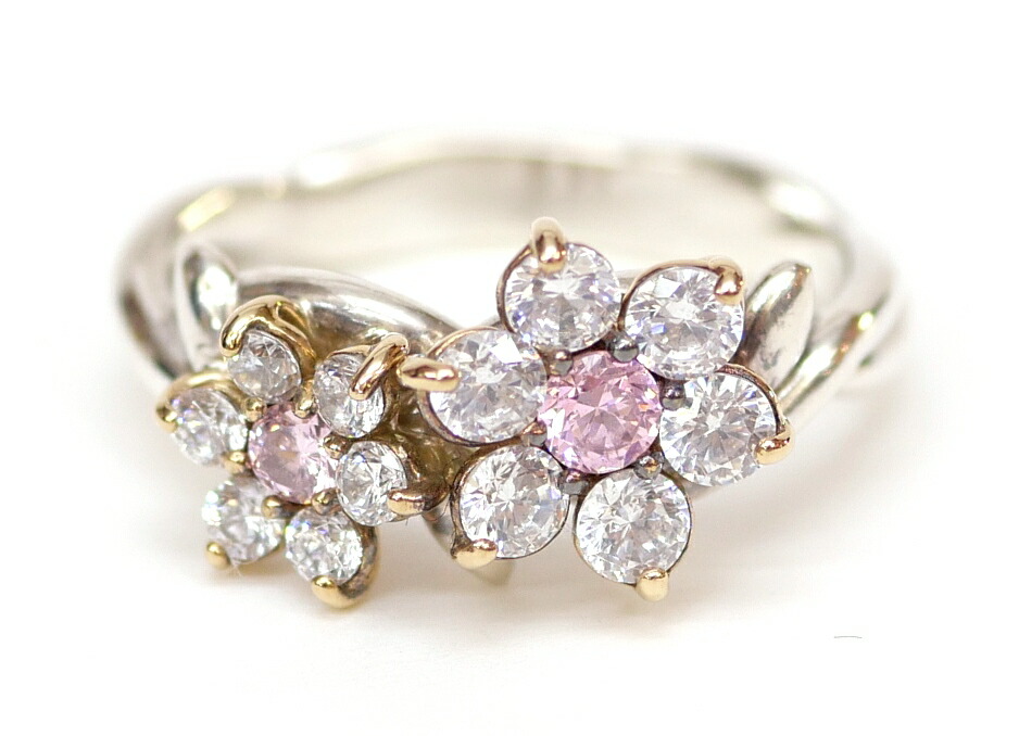 楽天市場】STARJEWERY 指輪 フラワーモチーフ リング ＃9 石入り 14金