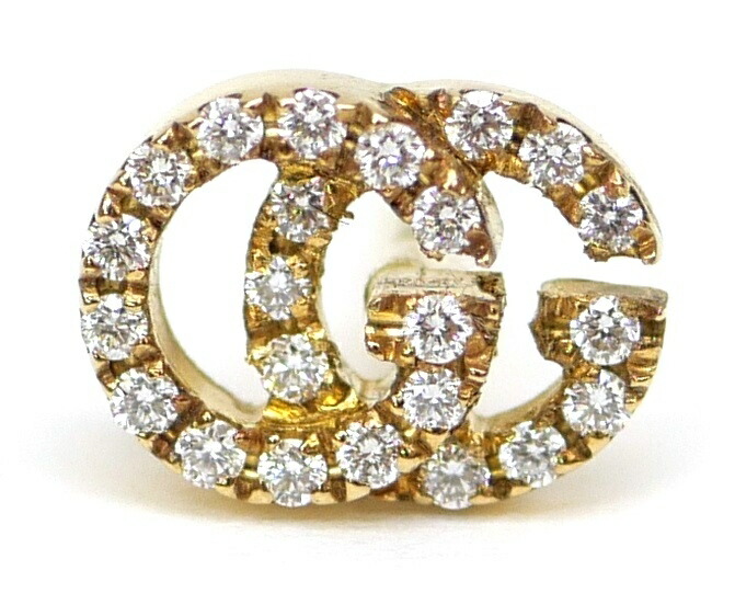 楽天市場】グッチ GUCCI ピアス 片耳用 シングル GGランニング