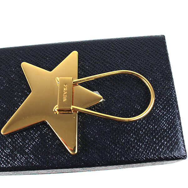 楽天市場】プラダ キーホルダー ブラック×ゴールド 美品 キーリング 星