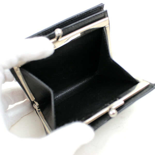 楽天市場】プラダ 二つ折り財布 がま口財布 ミニ財布 黒 ブラック