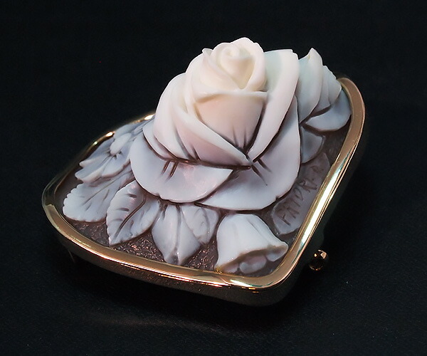 楽天市場】【中古】「Priori」シェルカメオ K18 ブローチ