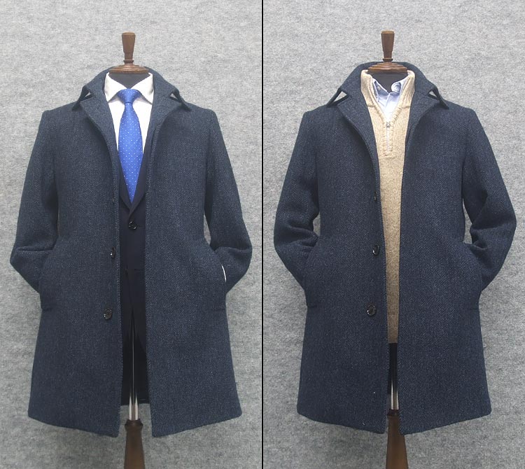 楽天市場】英国生地 [Harris Tweed]ハリスツイード ステンカラーコート
