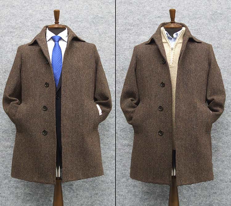 楽天市場】英国生地 [Harris Tweed]ハリスツイード ステンカラーコート