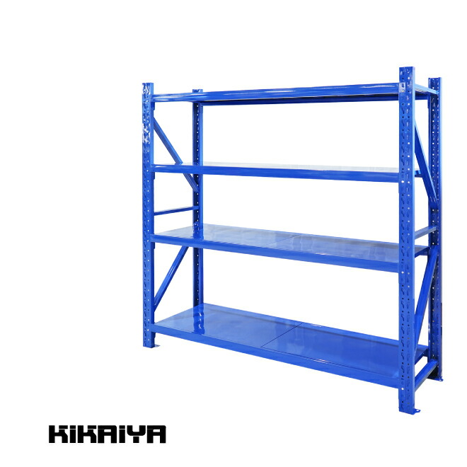 楽天市場】スチールラック ボルトレス ワイド幅 中量ラック 4段 250kg