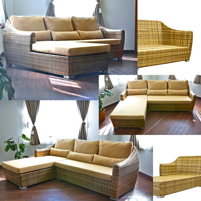 楽天市場】カウチソファー L字 2人掛け 3人掛け 《W225cm D171cm