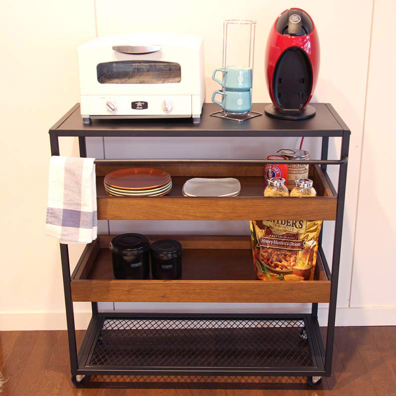 楽天市場】ワゴン 収納ラック カート キッチン ワゴン 収納家具 ミッド