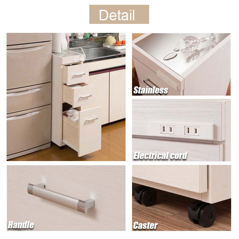 楽天市場】幅20cm シンク横 スリム ステンレス天板 チェスト 完成品