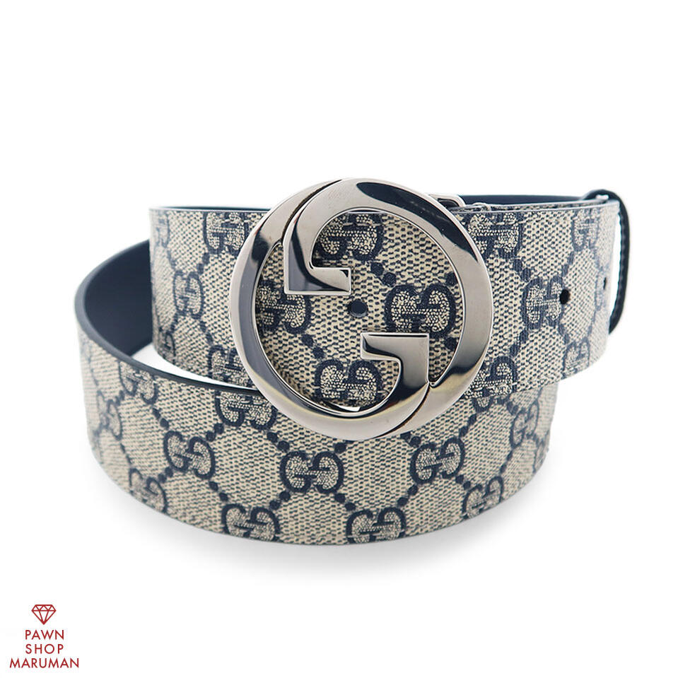 楽天市場】GUCCI グッチ インターロッキングGバックルベルト 703147 GG