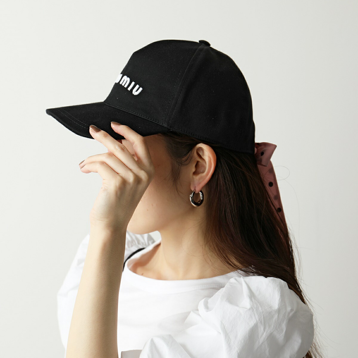 楽天市場】MIUMIU ミュウミュウ 5HC256 2DOQ コットン ベースボール