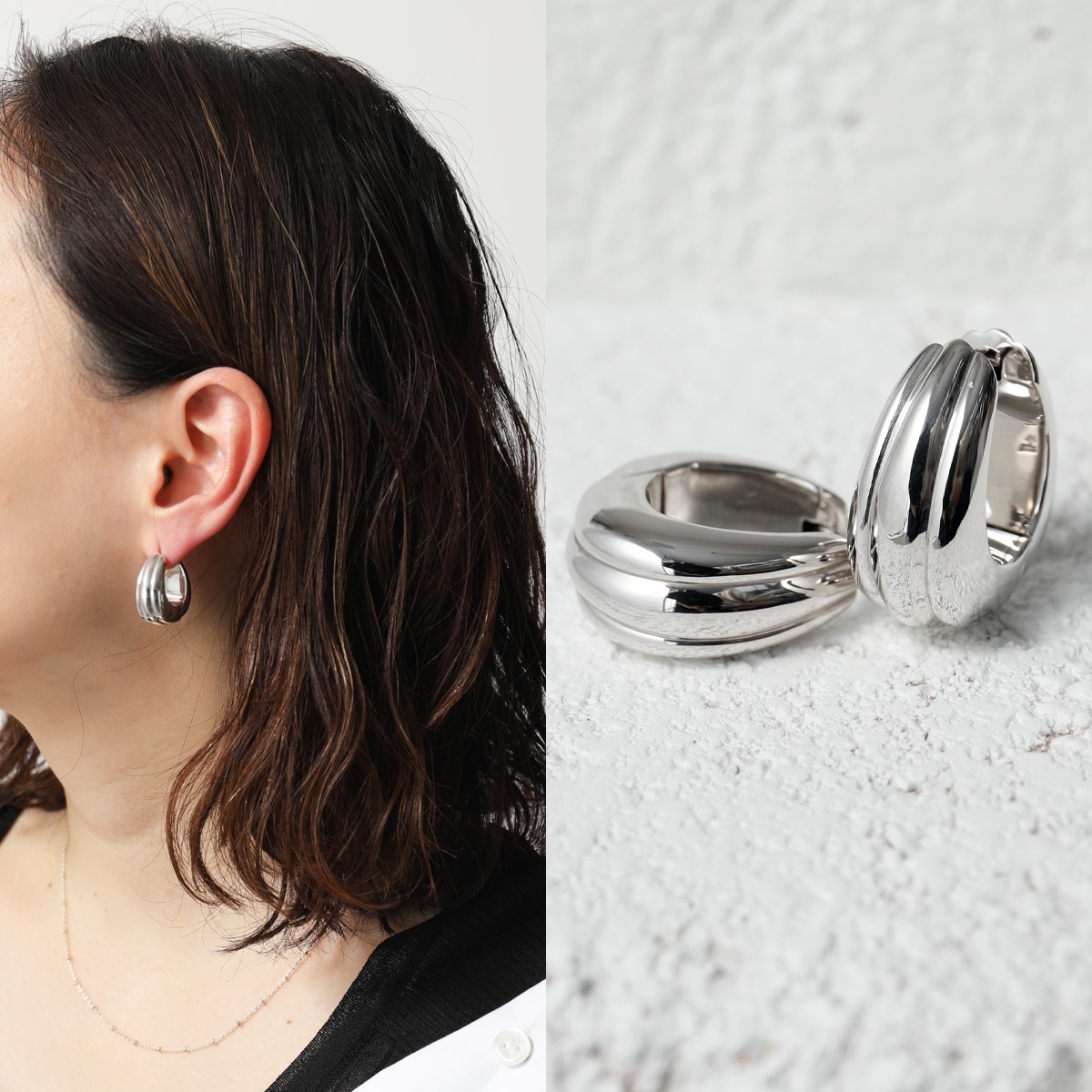 楽天市場】TOMWOOD トムウッド ピアス Ice Hoop Medium Line アイス