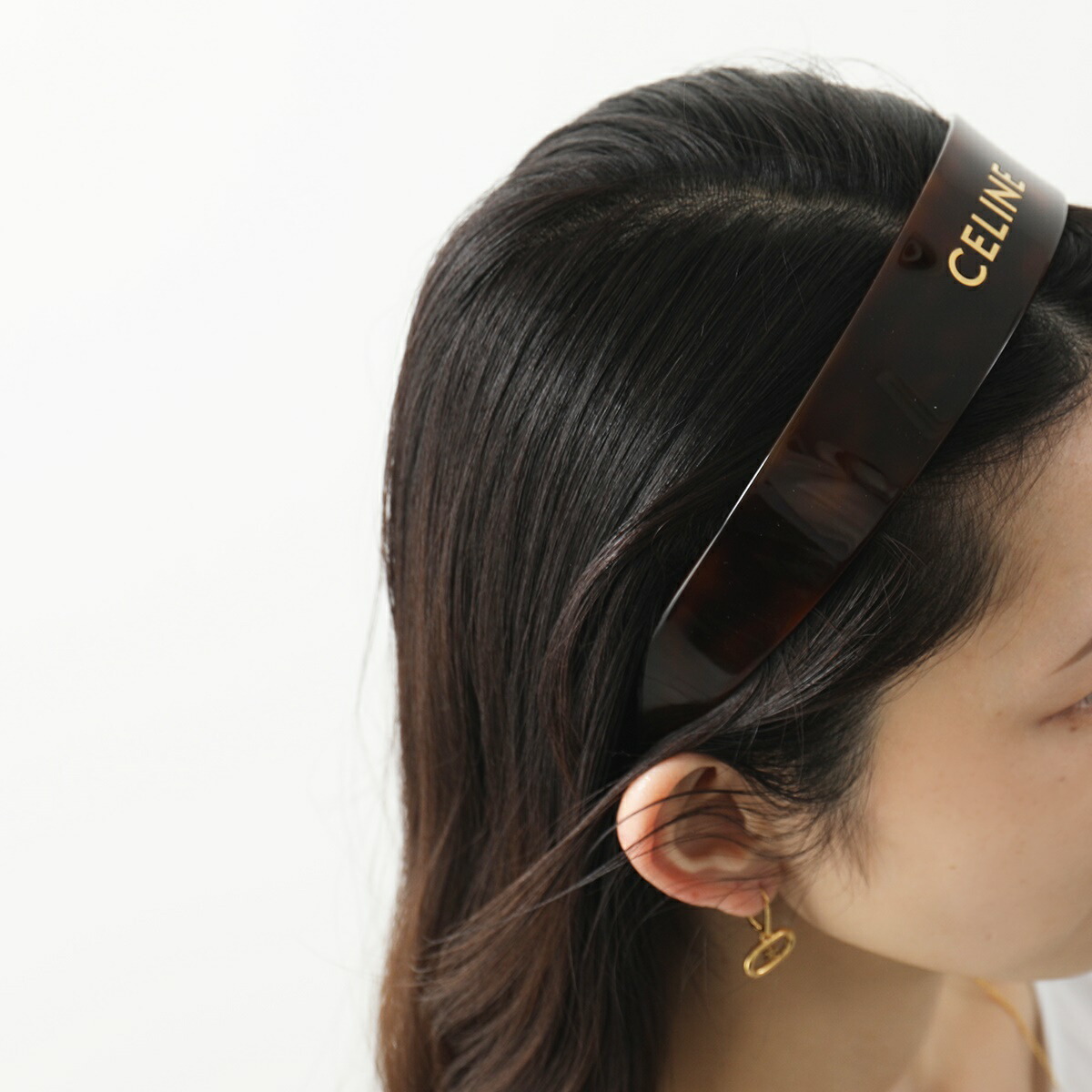 楽天市場】CELINE セリーヌ カチューシャ 46Y376CEA.19LG レディース