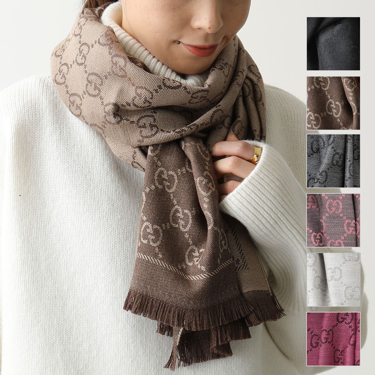 楽天市場】GUCCI グッチ 133483 3G200 カラー6色 マフラー ストール