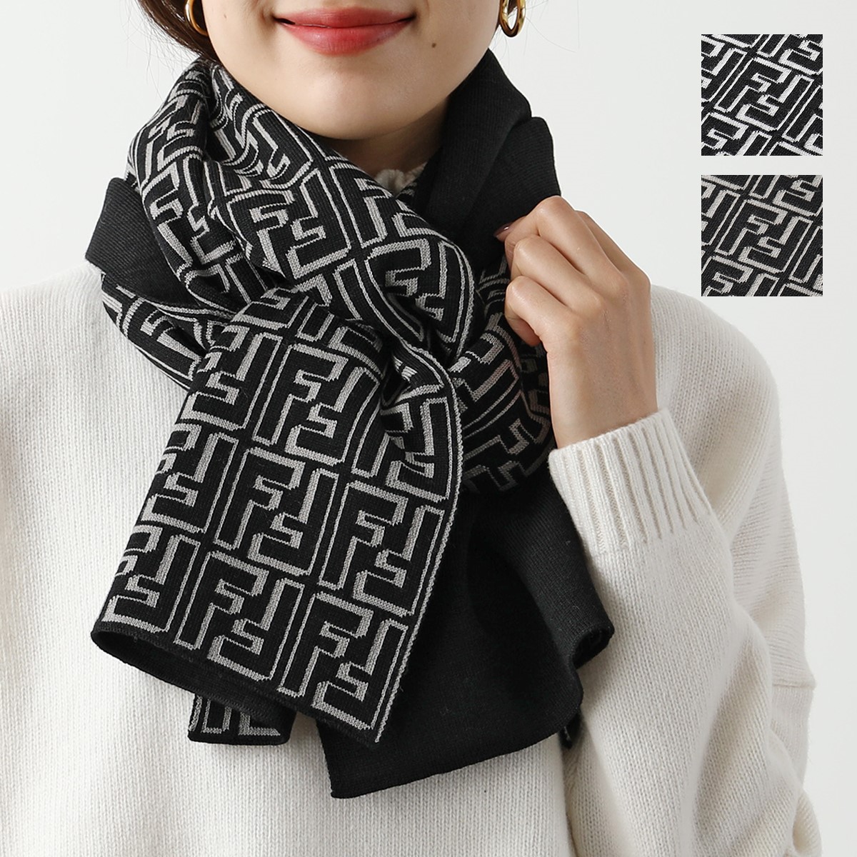 楽天市場】FENDI フェンディ マフラー FXS124 ALGS レディース ウール