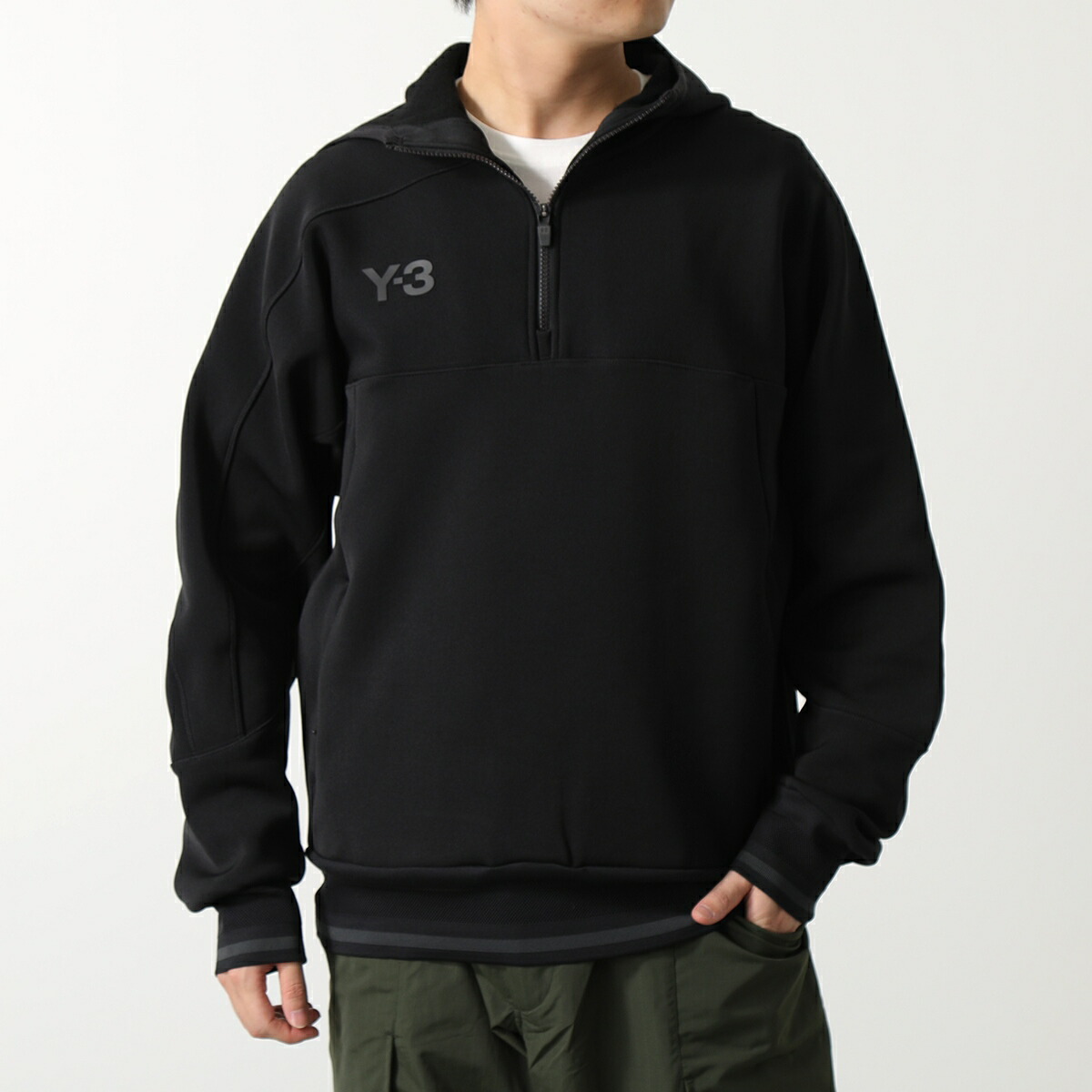楽天市場】Y-3 ワイスリー パーカー LOGO HALF-ZIP HOODIE HM5037