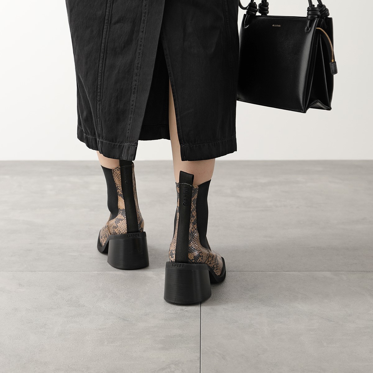 楽天市場】GANNI ガニー ショートブーツ S1894 4898 レディース レザー