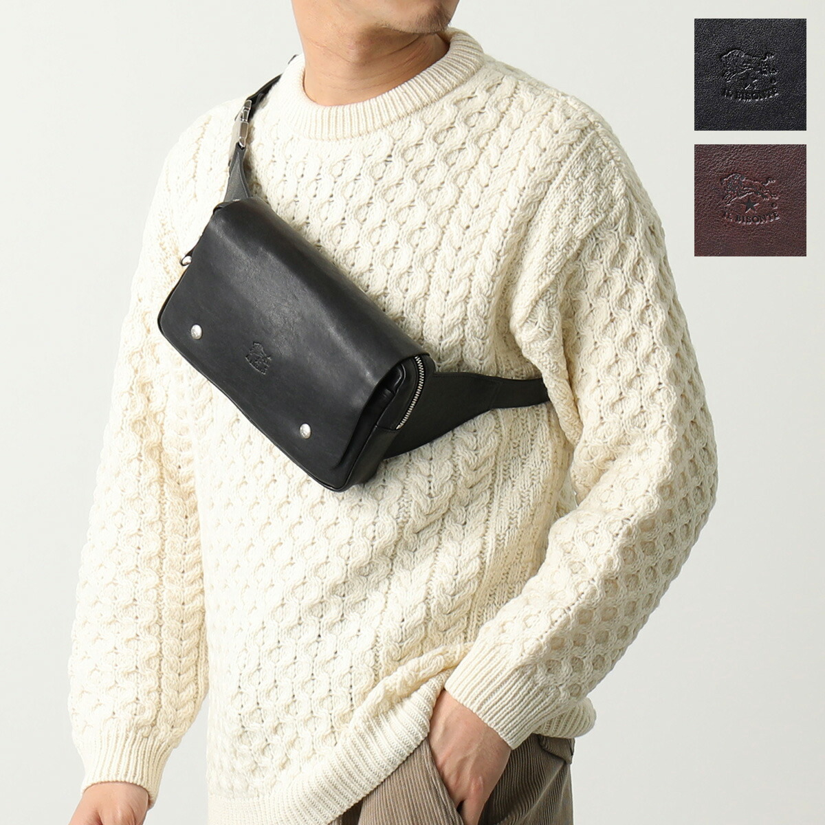 楽天市場】IL BISONTE イルビゾンテ ベルトバッグ BBB053 メンズ