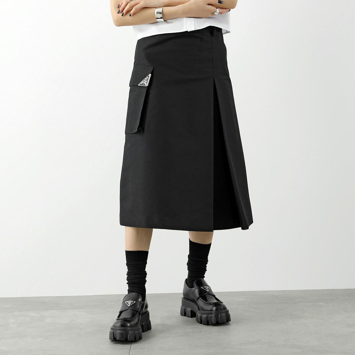 楽天市場】PRADA プラダ スカート 21H940 11HJ レディース テクニカル