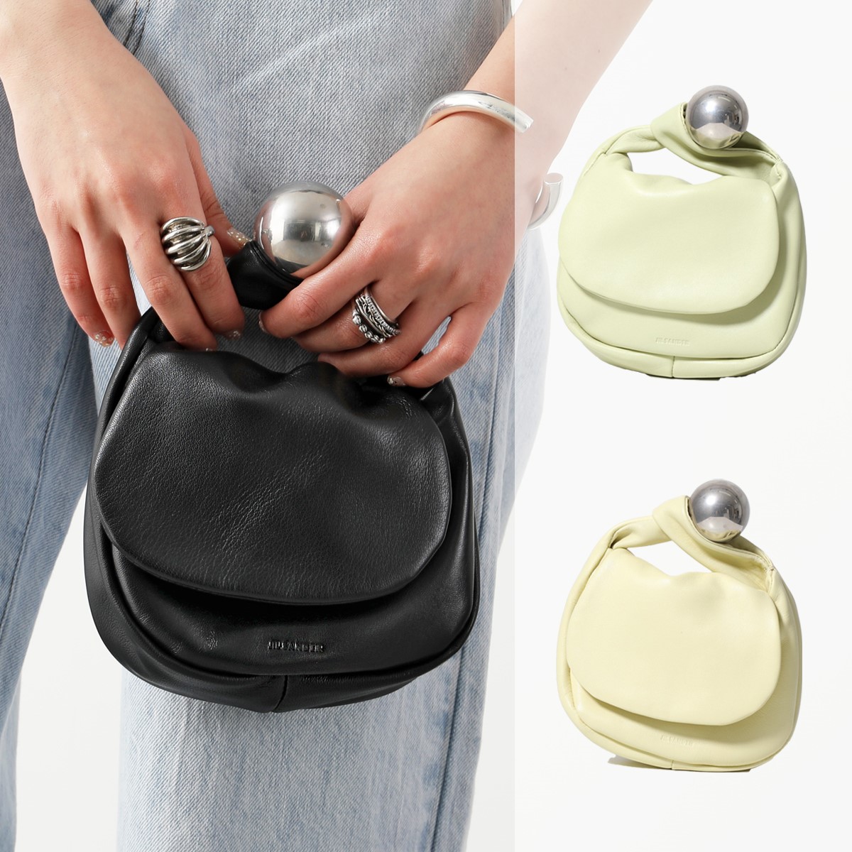 楽天市場】JIL SANDER ジルサンダー ハンドバッグ SPHERE POUCH SM