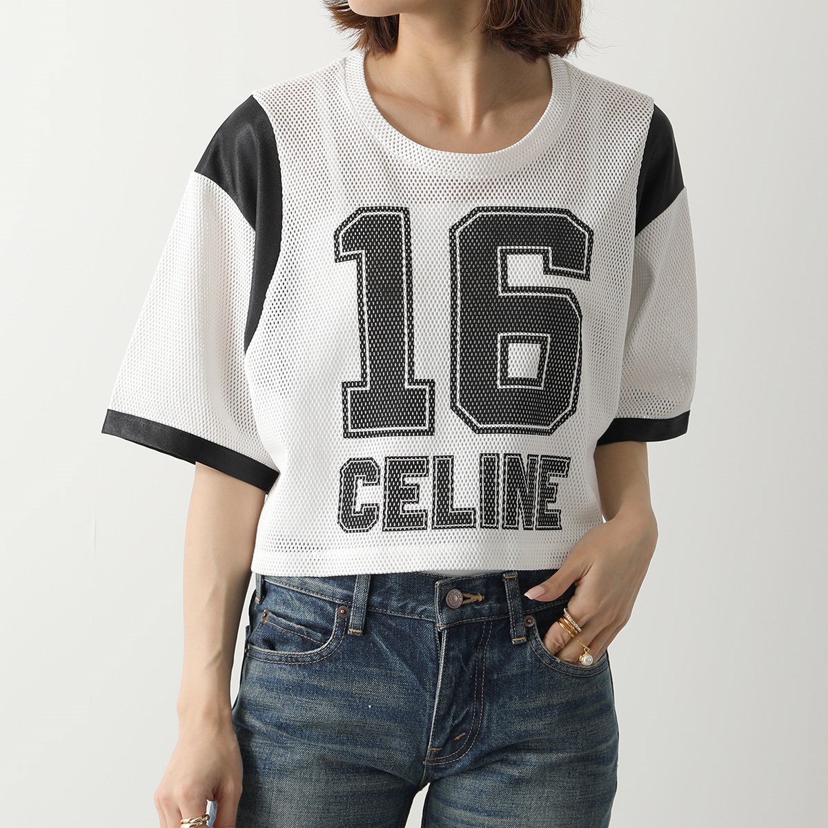 楽天市場】CELINE セリーヌ メッシュTシャツ 2X94D785T. 01OB