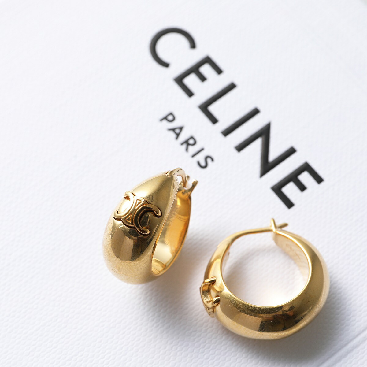 CELINE セリーヌ フープピアス LARGE HOOPS 460HX6BRA.35OR レディース