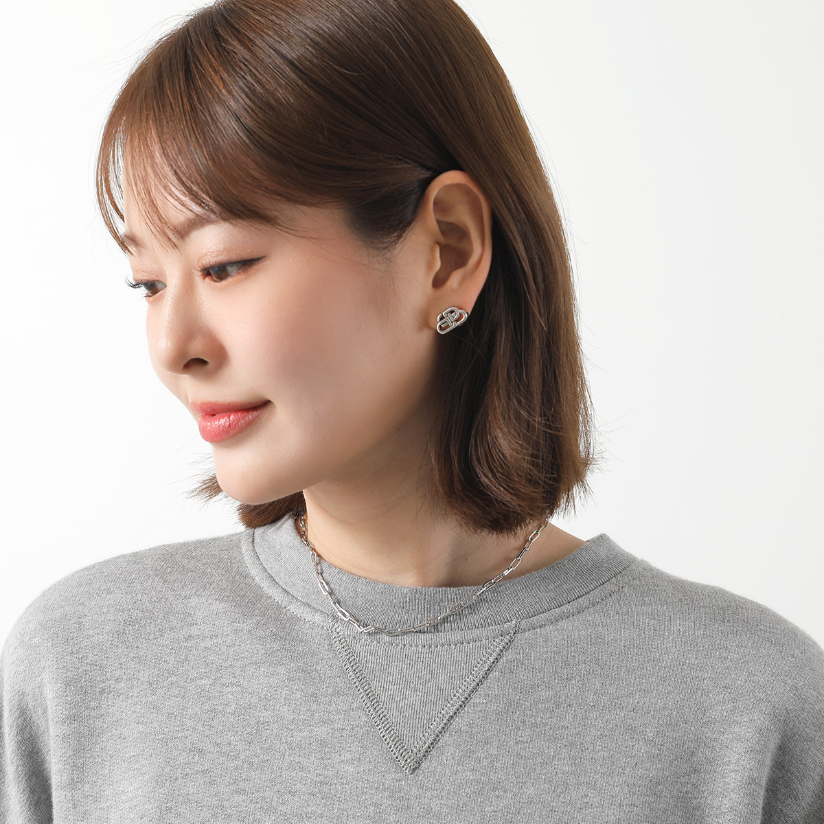 楽天市場】BALENCIAGA バレンシアガ ピアス BB STUD スタッド 594709