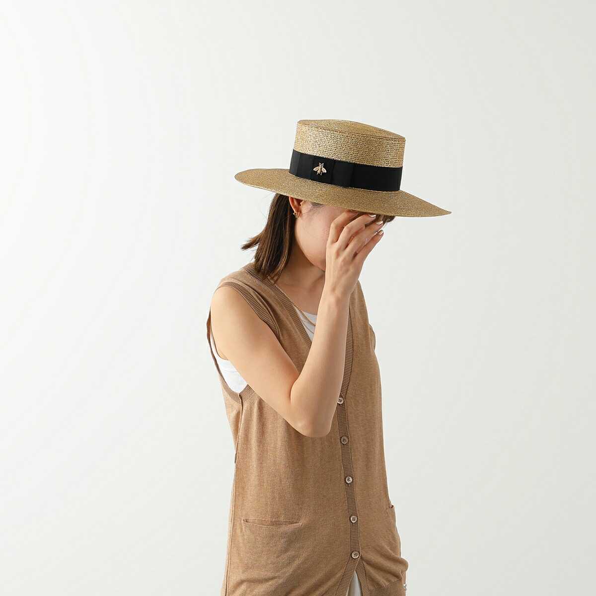 楽天市場】GUCCI グッチ ハット ラメ ファブリック パピエハット