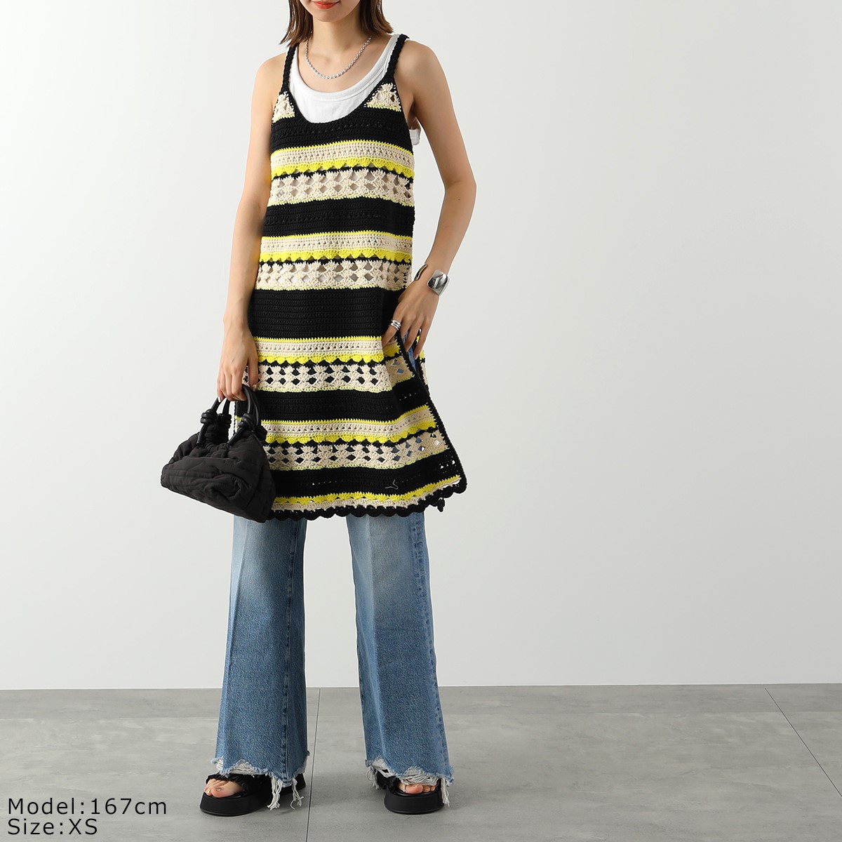 楽天市場】GANNI ガニー ワンピース Crochet Cover Up Slip Dress