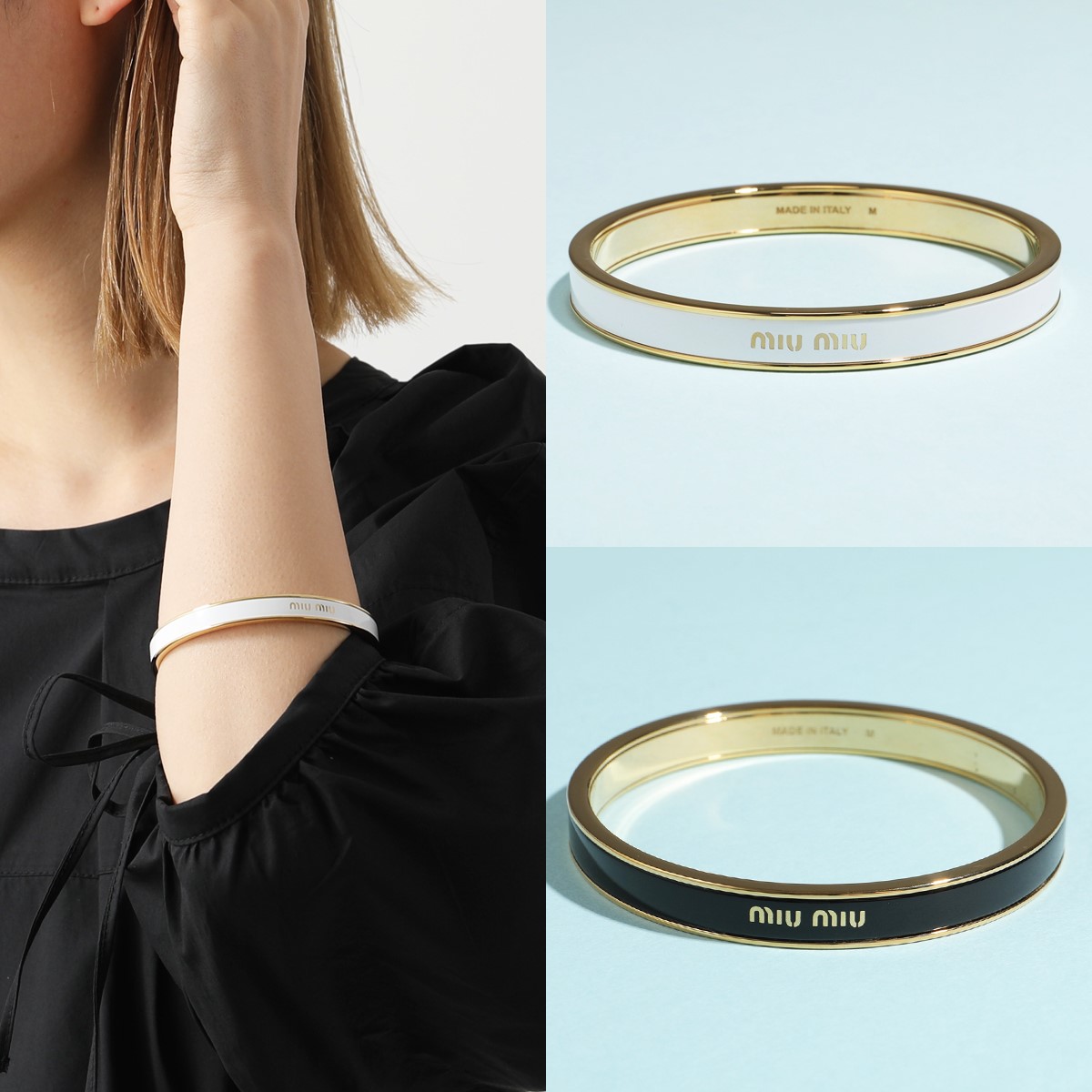 楽天市場】MIUMIU ミュウミュウ バングル 5JB408 2F6T レディース