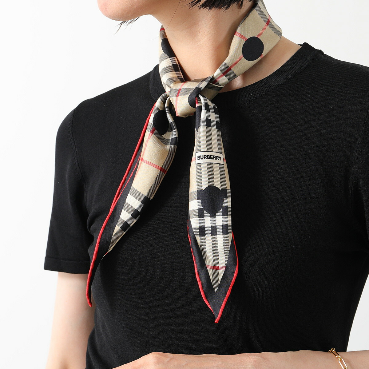 楽天市場】BURBERRY バーバリー スカーフ SS CHK PDOT SLK LOSANGE