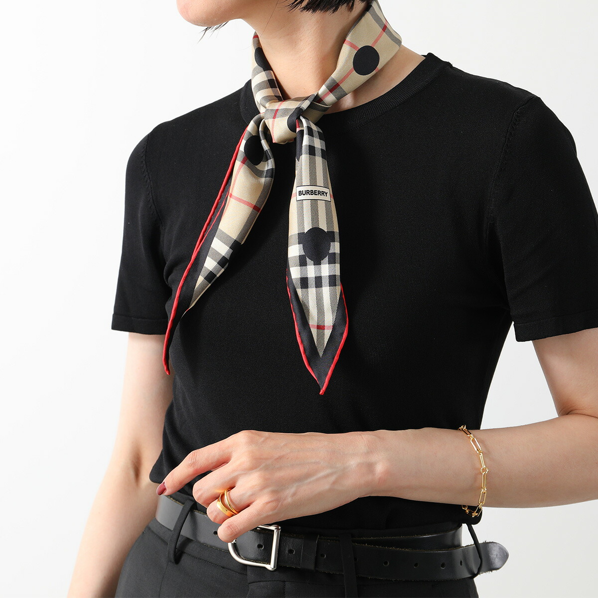 楽天市場】BURBERRY バーバリー スカーフ SS CHK PDOT SLK LOSANGE