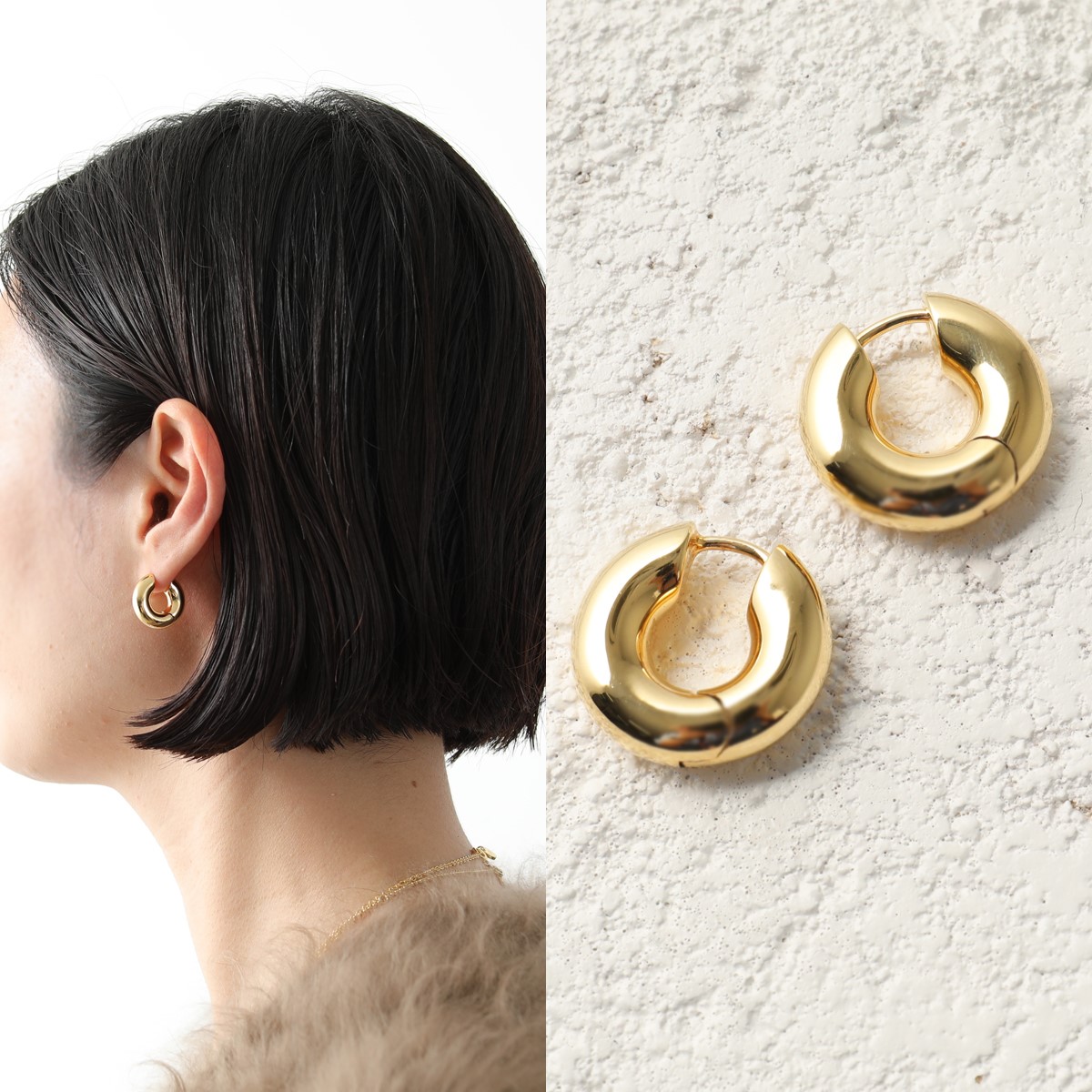 楽天市場】TOMWOOD トムウッド ピアス Chunky Hoops Small Gold チャン