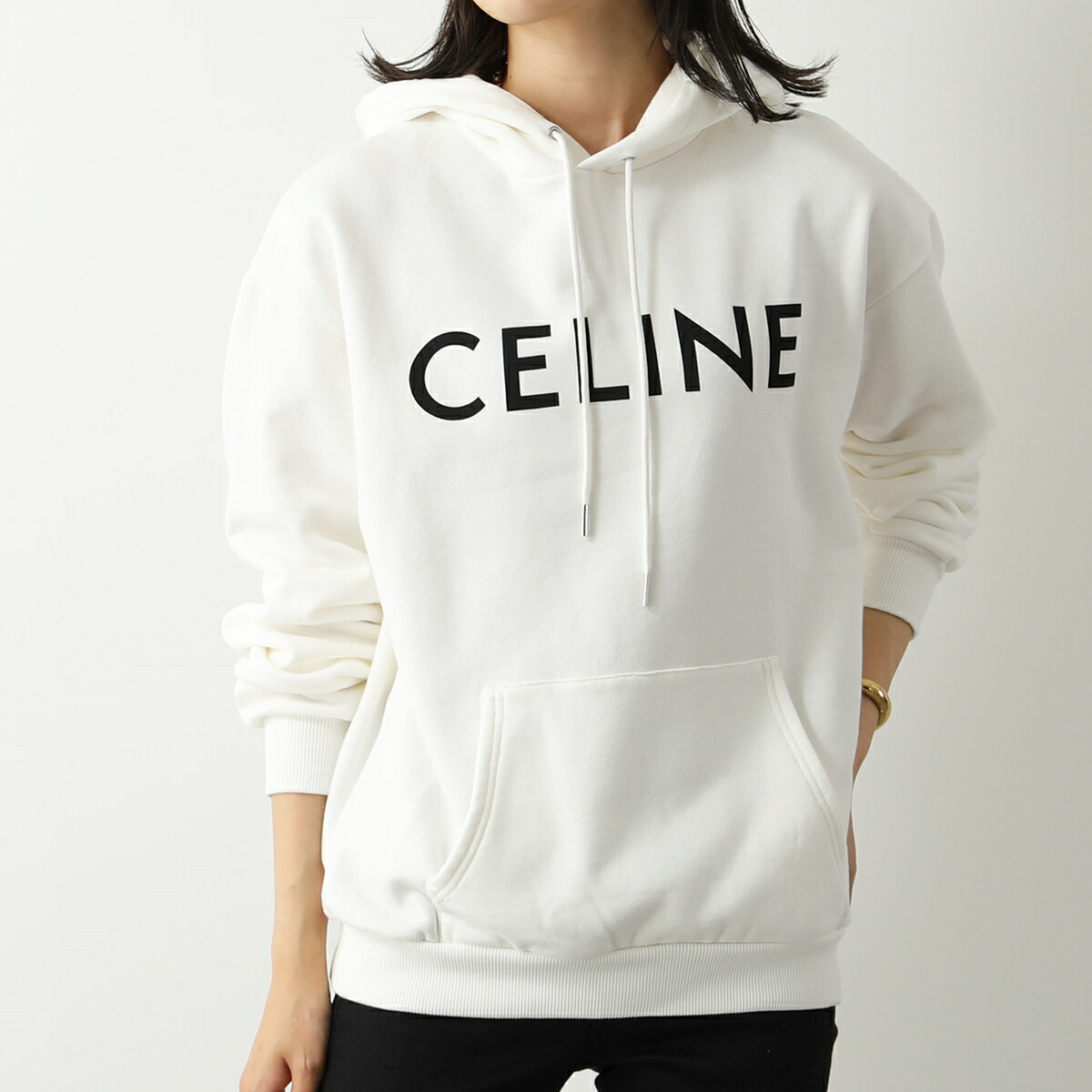 楽天市場】CELINE セリーヌ パーカー 2Y321670Q.01OB レディース ロゴ