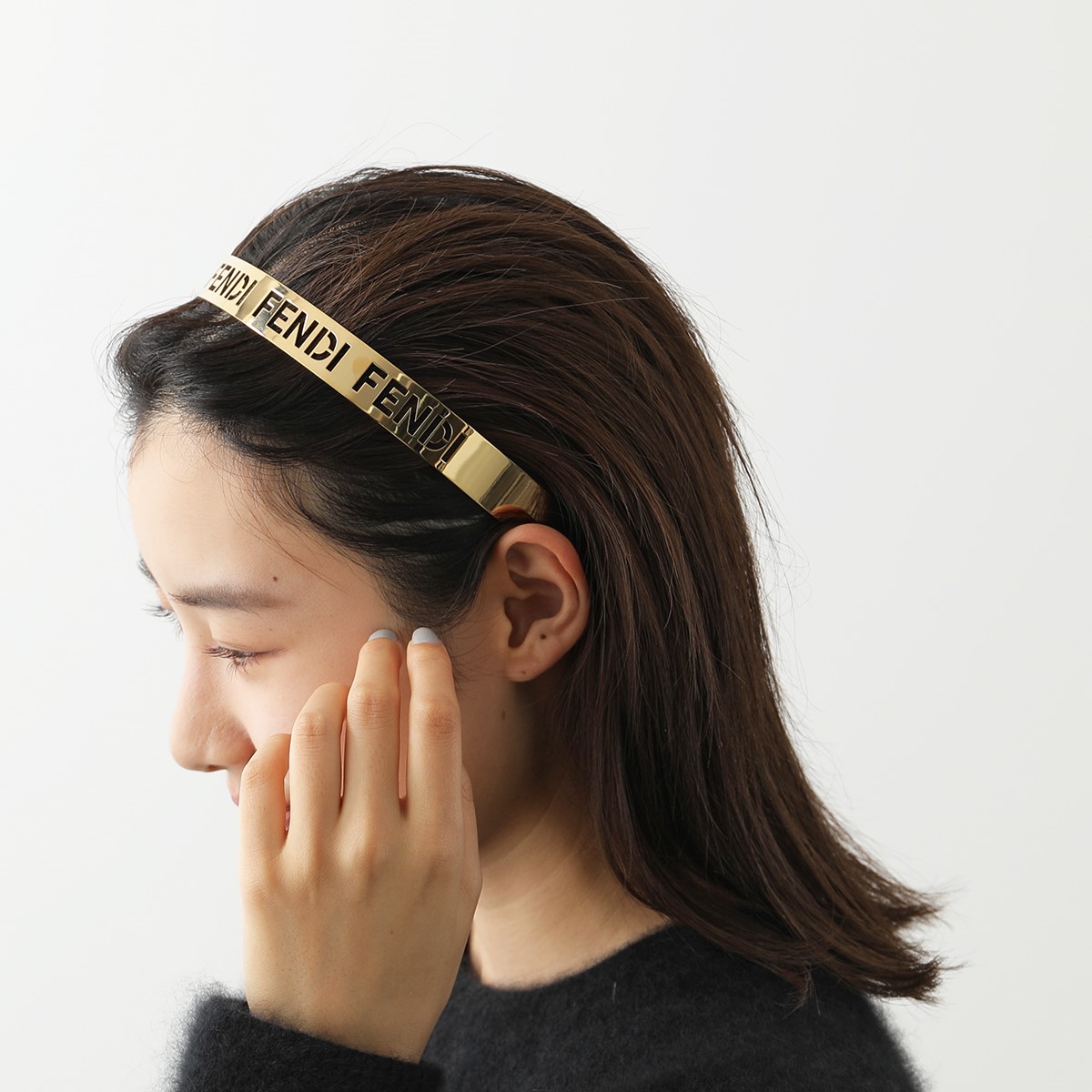 楽天市場】FENDI フェンディ ヘアバンド 8AH080 B08 レディース メタル