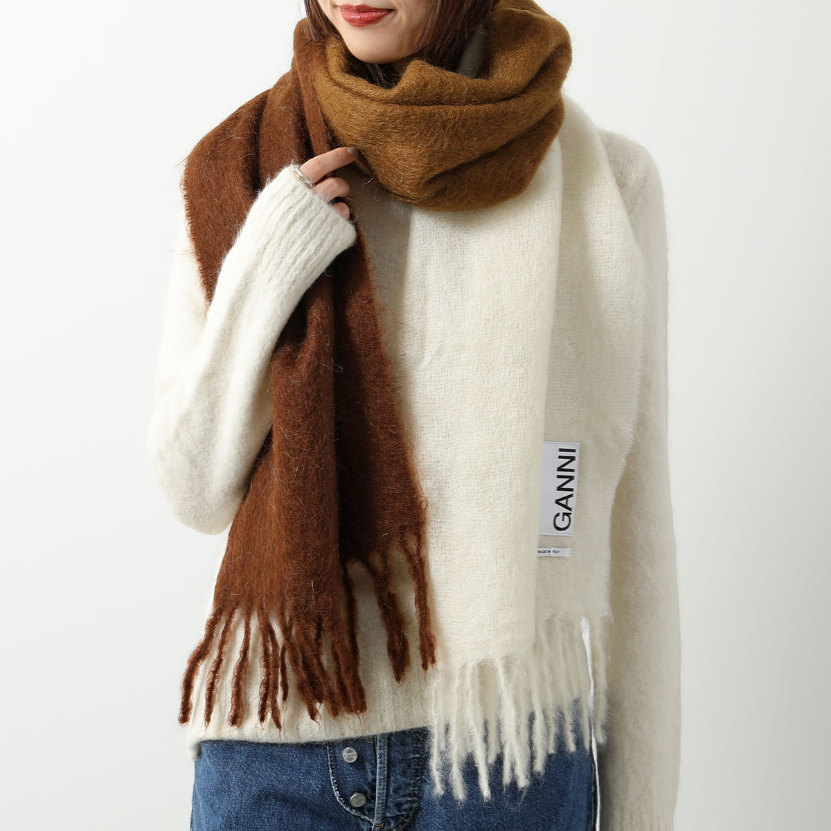 楽天市場】GANNI ガニー マフラー Mohair Gradient Scarf A5279 A5280