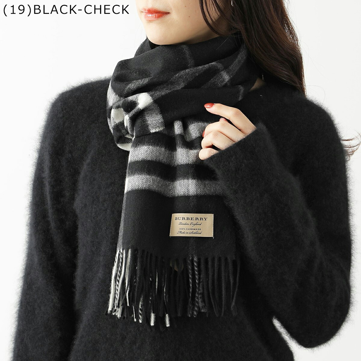 楽天市場】BURBERRY バーバリー マフラー チェック カシミアスカーフ