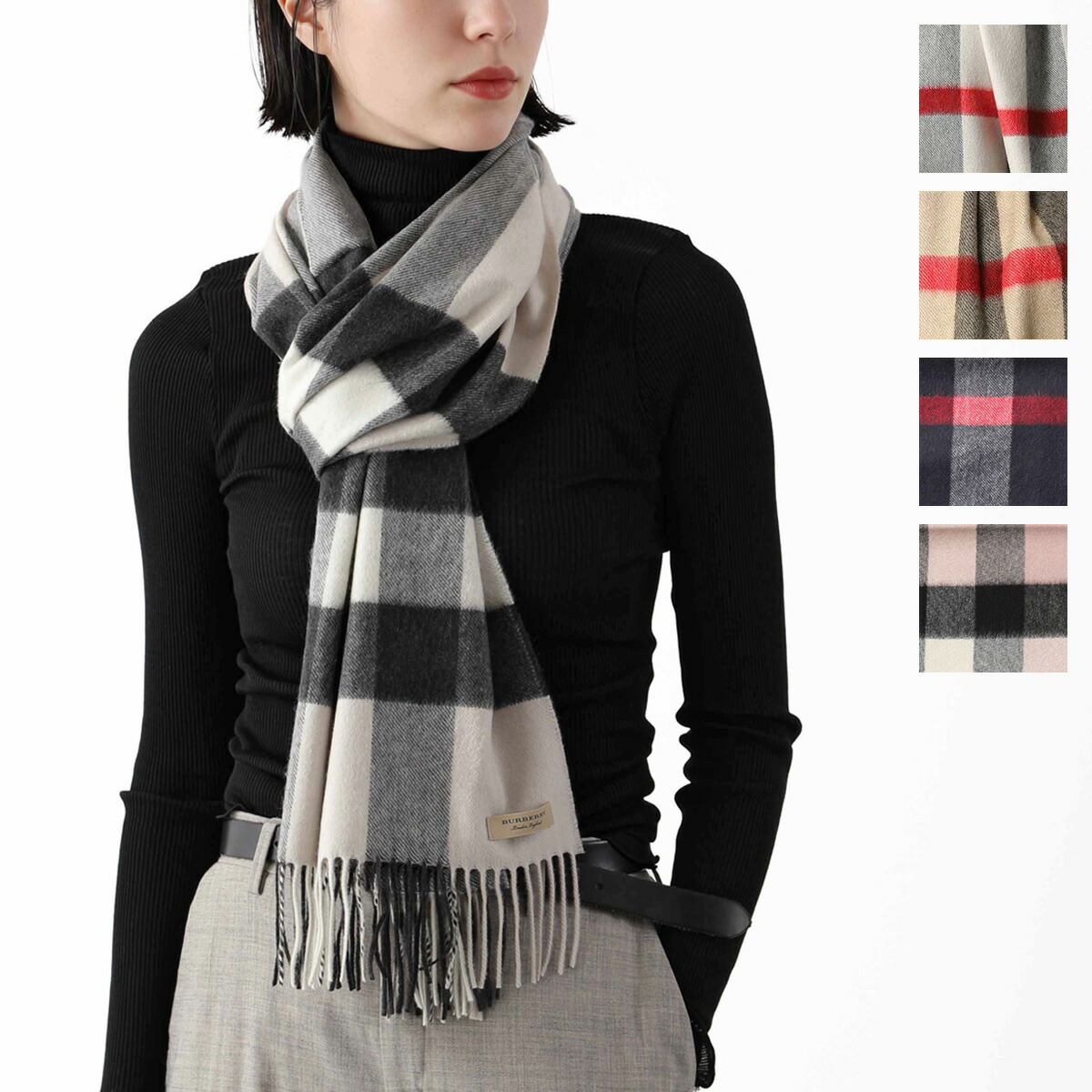 楽天市場】BURBERRY バーバリー マフラー HALF MEGA CHECK CASHMERE