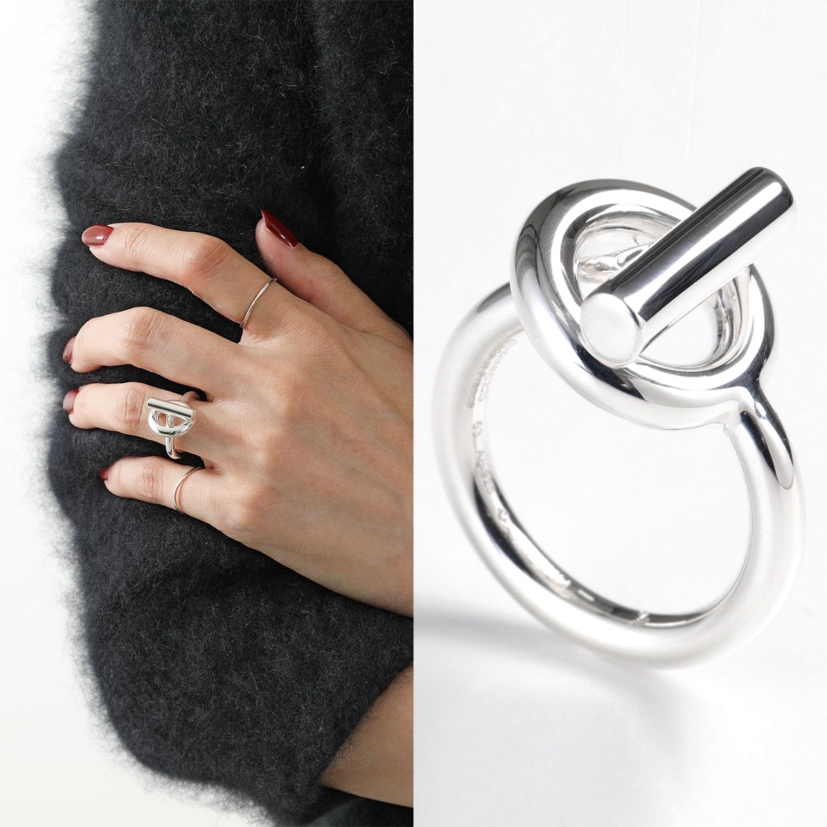 楽天市場】HERMES エルメス リング エシャペ Echappee MM レディース