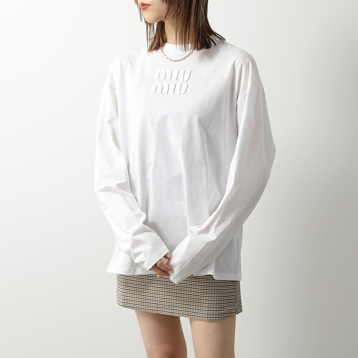 楽天市場】MIUMIU ミュウミュウ Tシャツ MJL862 1YXT レディース 長袖