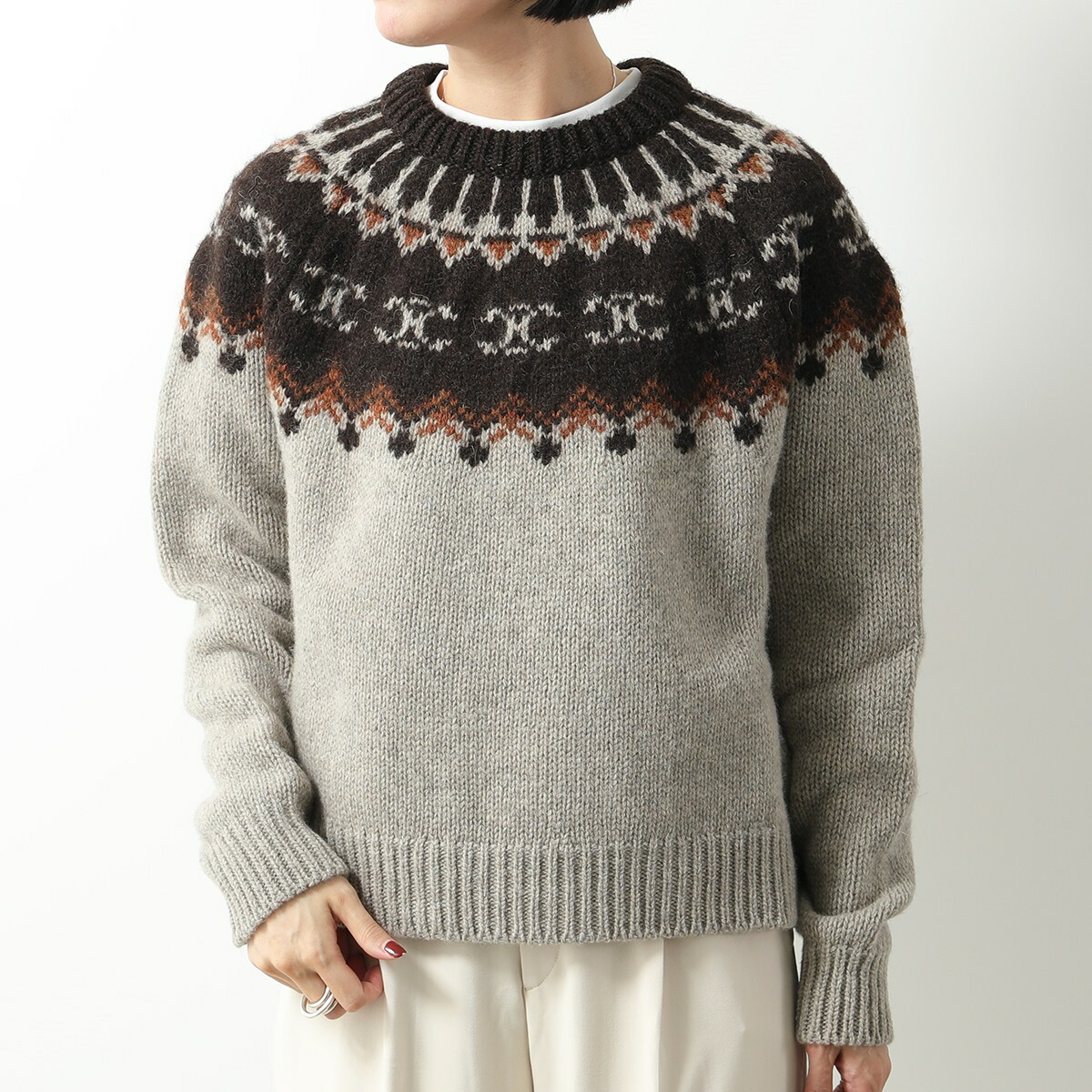 楽天市場】CELINE セリーヌ セーター 2AD6W874P.08GR レディース