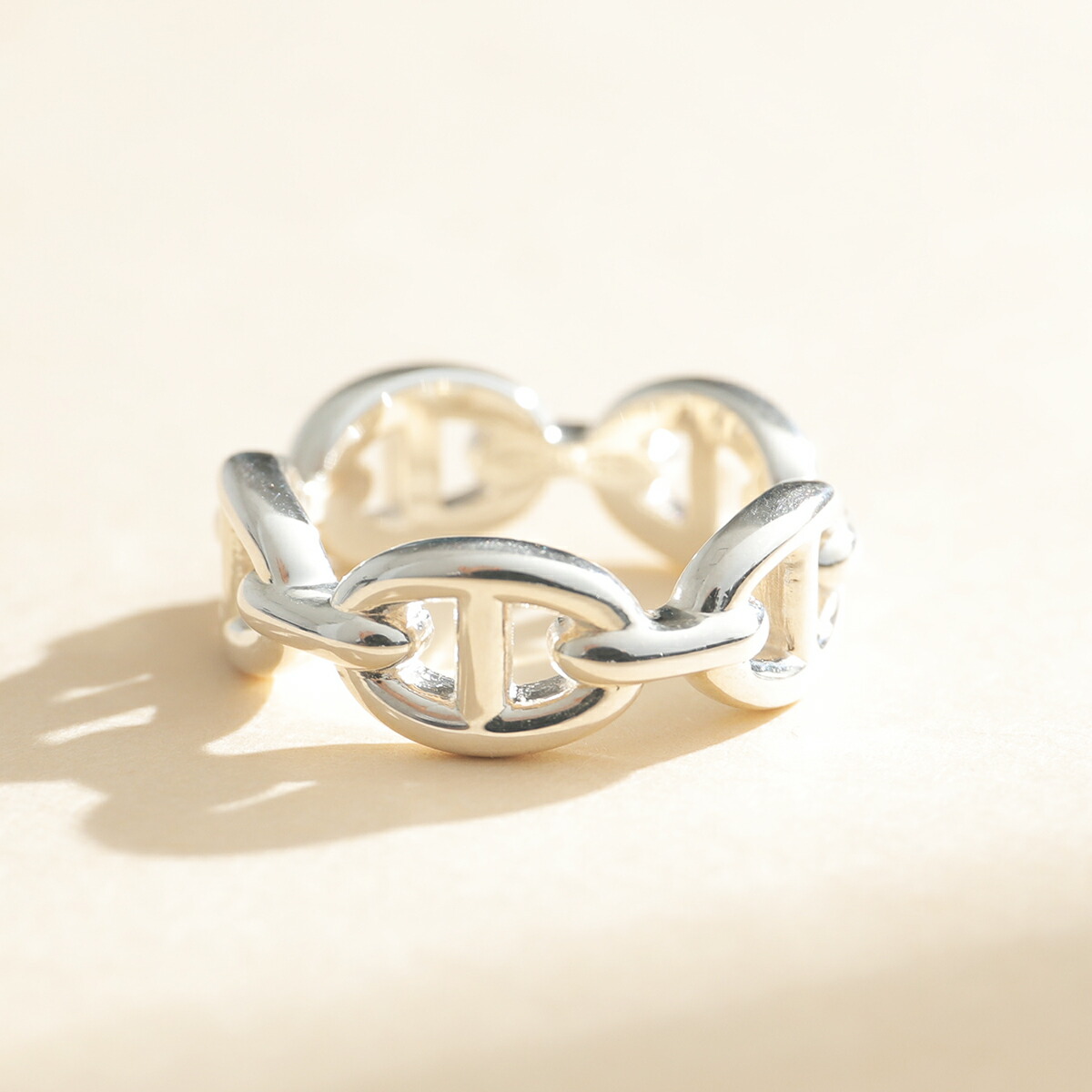 楽天市場】HERMES エルメス リング アンシェネ PM Enchainee Ring