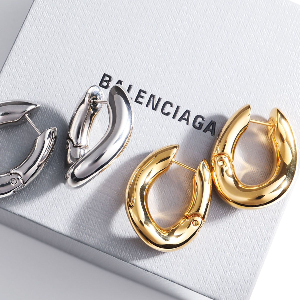 楽天市場】BALENCIAGA バレンシアガ フープピアス LOOP EARRINGS P