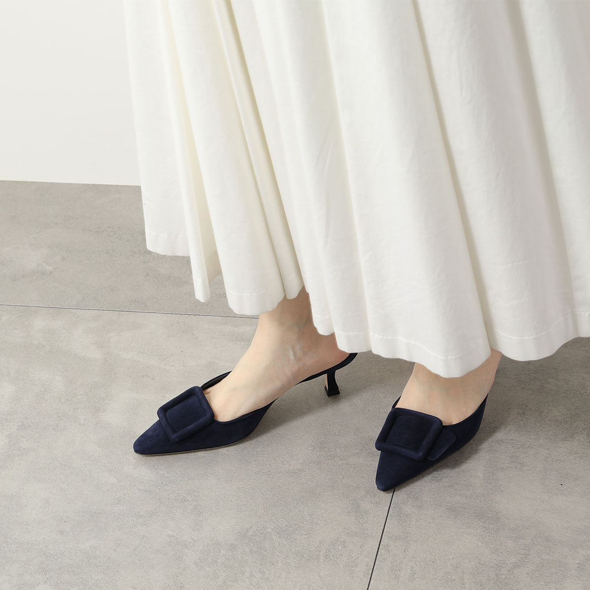 美品 36 MANOLO BLAHNIK メイセール ヒョウ柄ミュール 美品 36 MANOLO