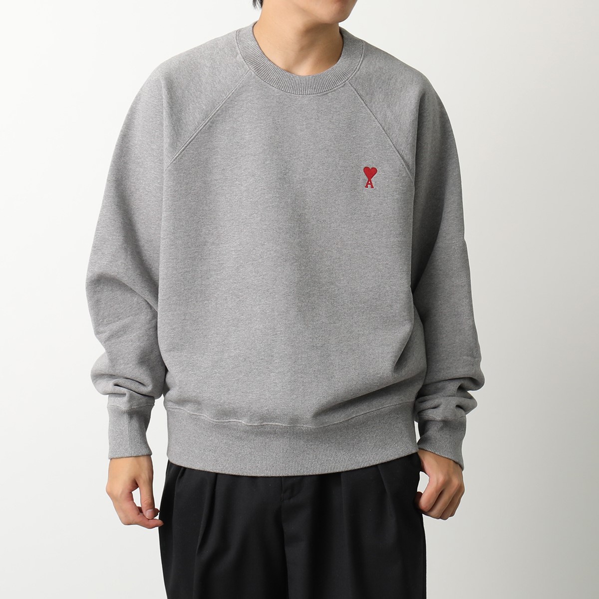 楽天市場】ami paris アミパリス 長袖 スウェットシャツ RED AMI DE