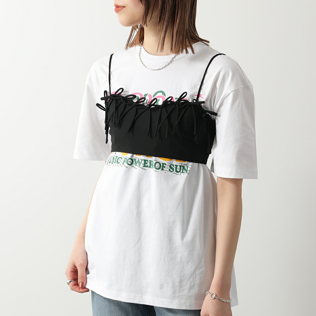 楽天市場】GANNI ガニー ビスチェ Drapey Melange Sleeveless Top