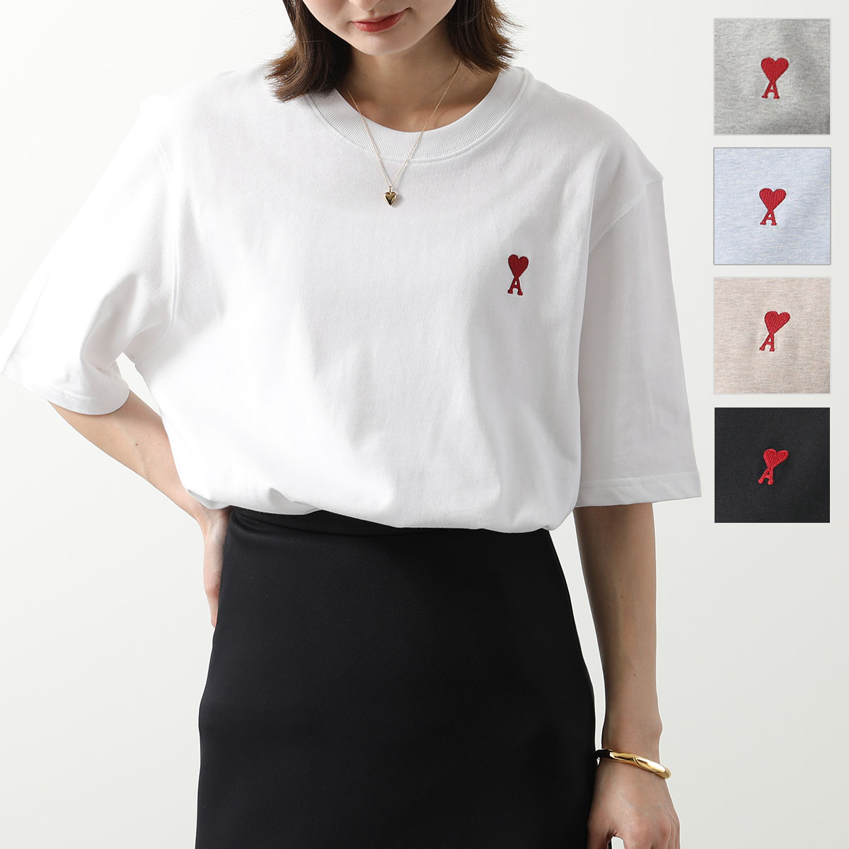 楽天市場】ami paris アミパリス Tシャツ BFUTS005.726 レディース