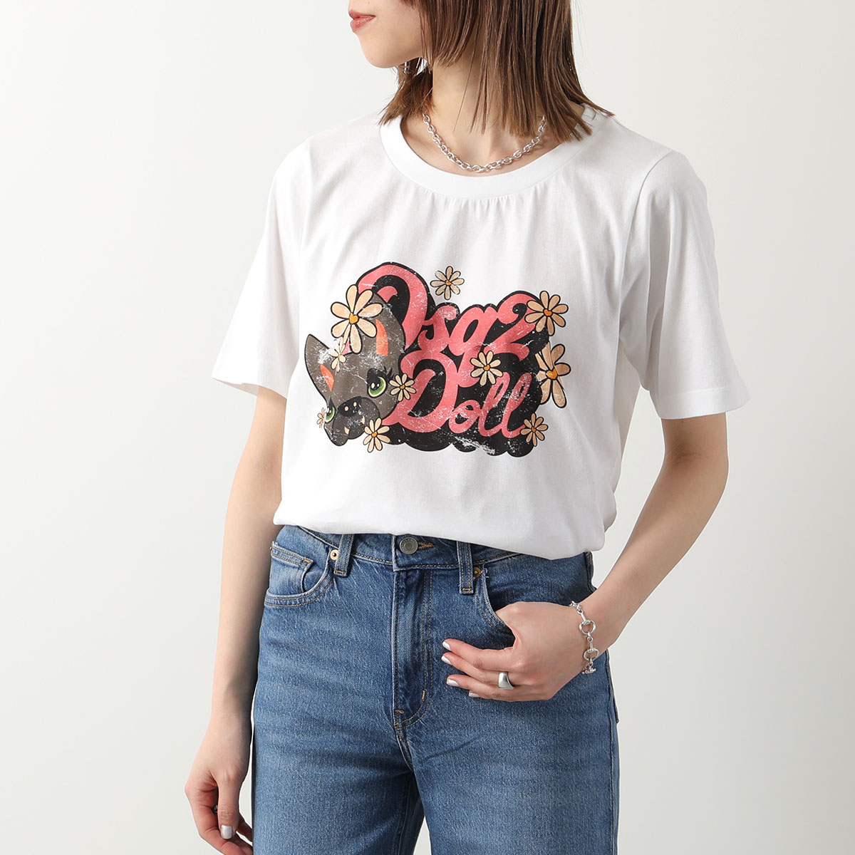 楽天市場】DSQUARED2 ディースクエアード Tシャツ HILDE DOLL EASY FIT