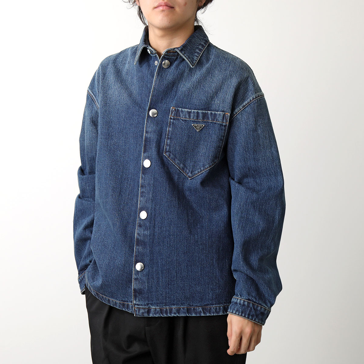 楽天市場】PRADA プラダ デニム シャツ GEC066 14EF メンズ ジャケット