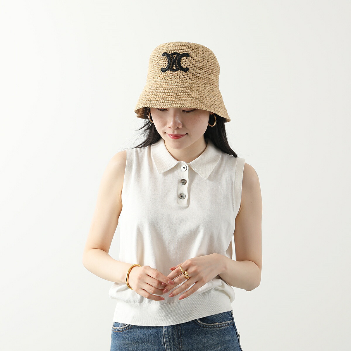 楽天市場】CELINE セリーヌ バケットハット 2AUP7517Q.02NC レディース