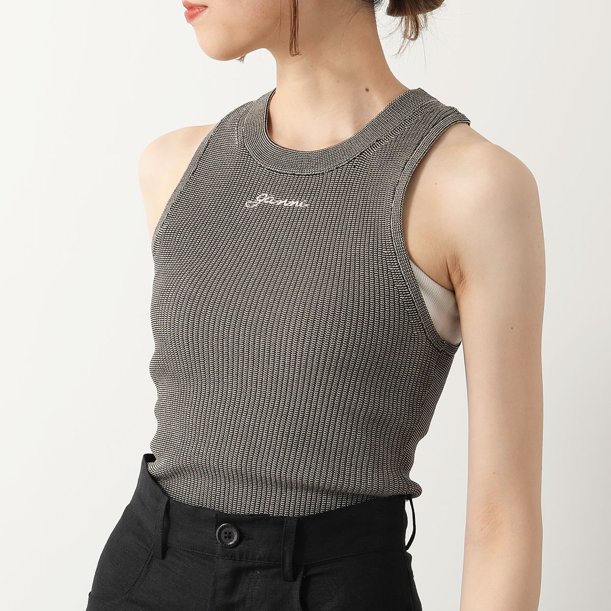 楽天市場】GANNI ガニー タンクトップ Melange Knit Sleeveless Top