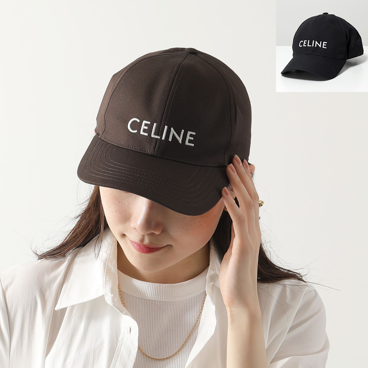 楽天市場】CELINE セリーヌ ベースボールキャップ 2AUS9969P.38NO